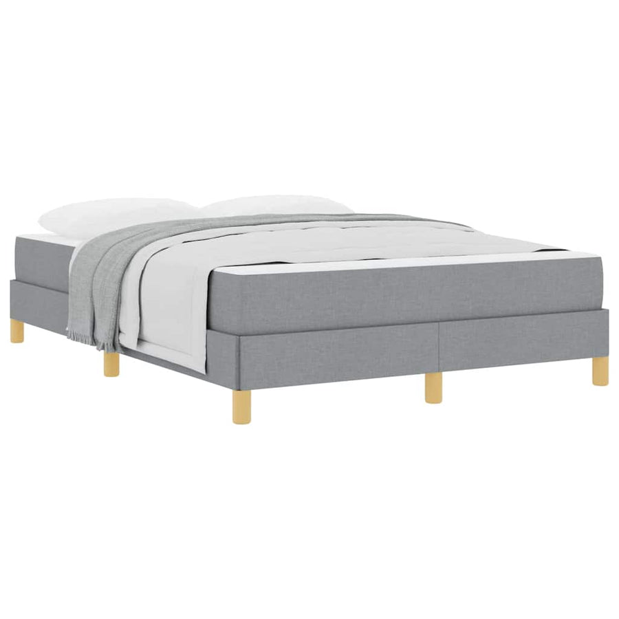 Boxspring bed Taupe, Bruin 140 x 190 cm Stof, Engineered Hout