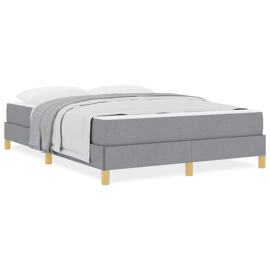 Boxspring bed Taupe, Bruin 140 x 190 cm Stof, Engineered Hout