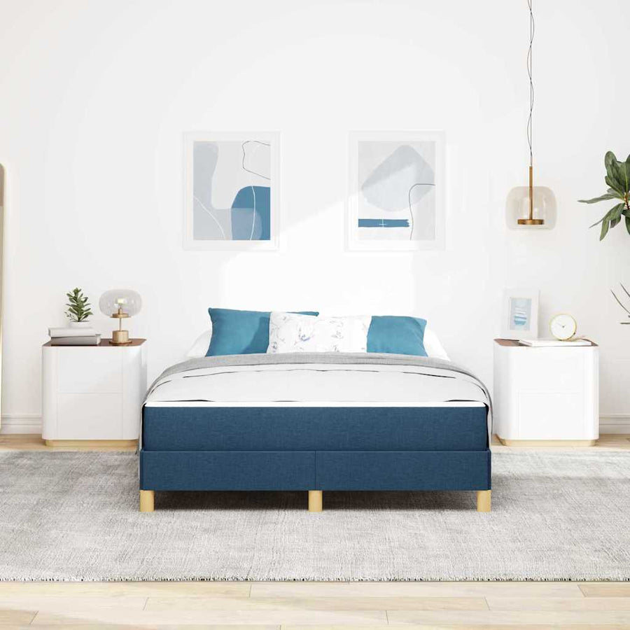 Boxspring bed Taupe, Bruin 140 x 190 cm Stof, Engineered Hout
