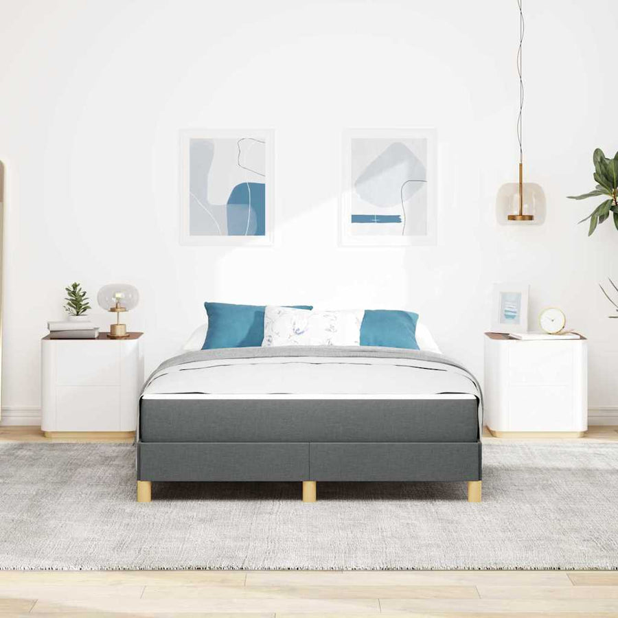 Boxspring bed Taupe, Bruin 140 x 200 cm Stof, Engineered Hout