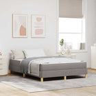 Boxspringbed 140x200 cm taupe stof