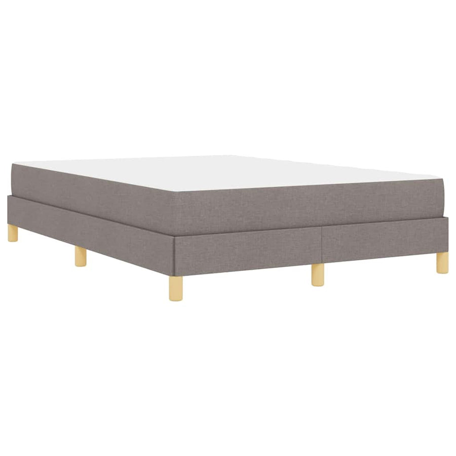 Boxspring bed Taupe, Bruin 140 x 200 cm Stof, Engineered Hout