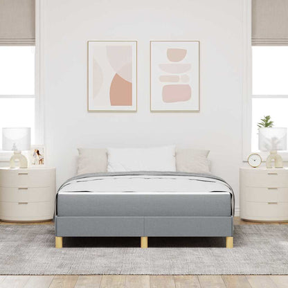 Boxspring bed Taupe, Bruin 160 x 200 cm Stof, Engineered Hout