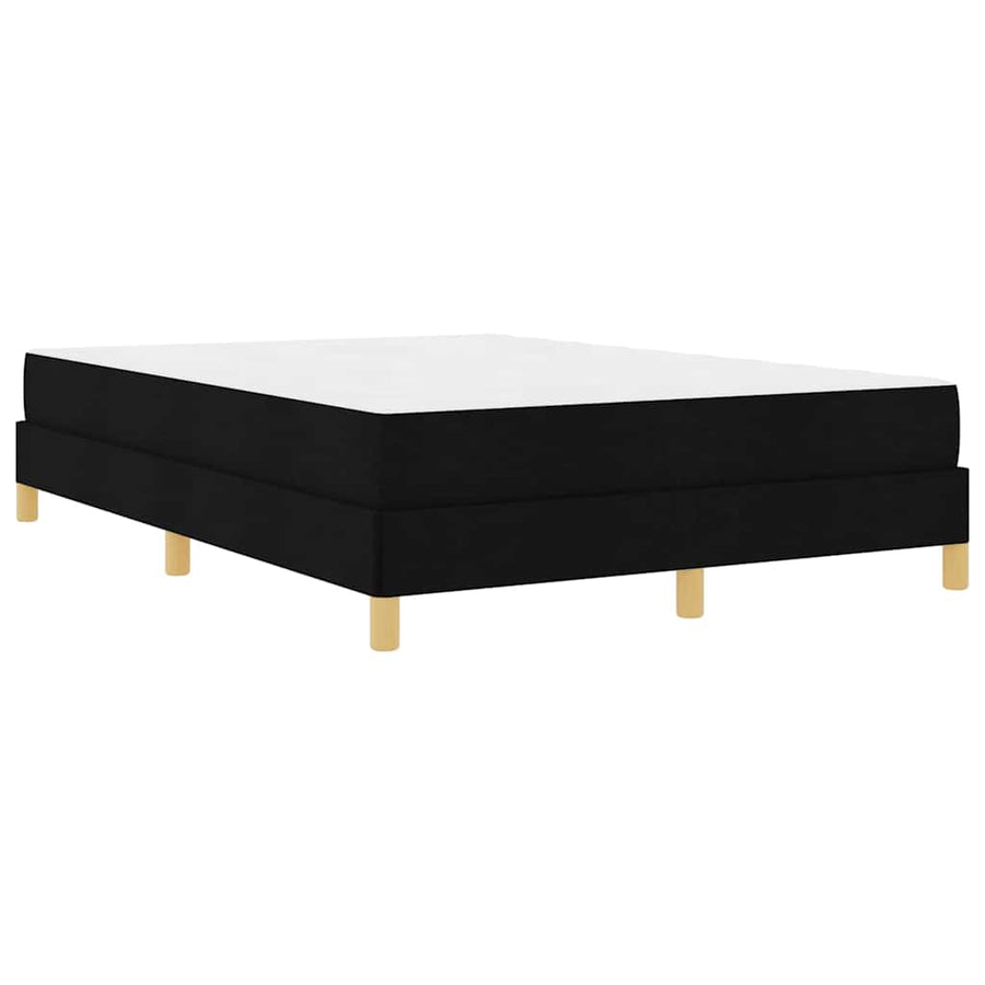 Boxspring bed Zwart, Bruin 160 x 200 cm Stof, Engineered Hout