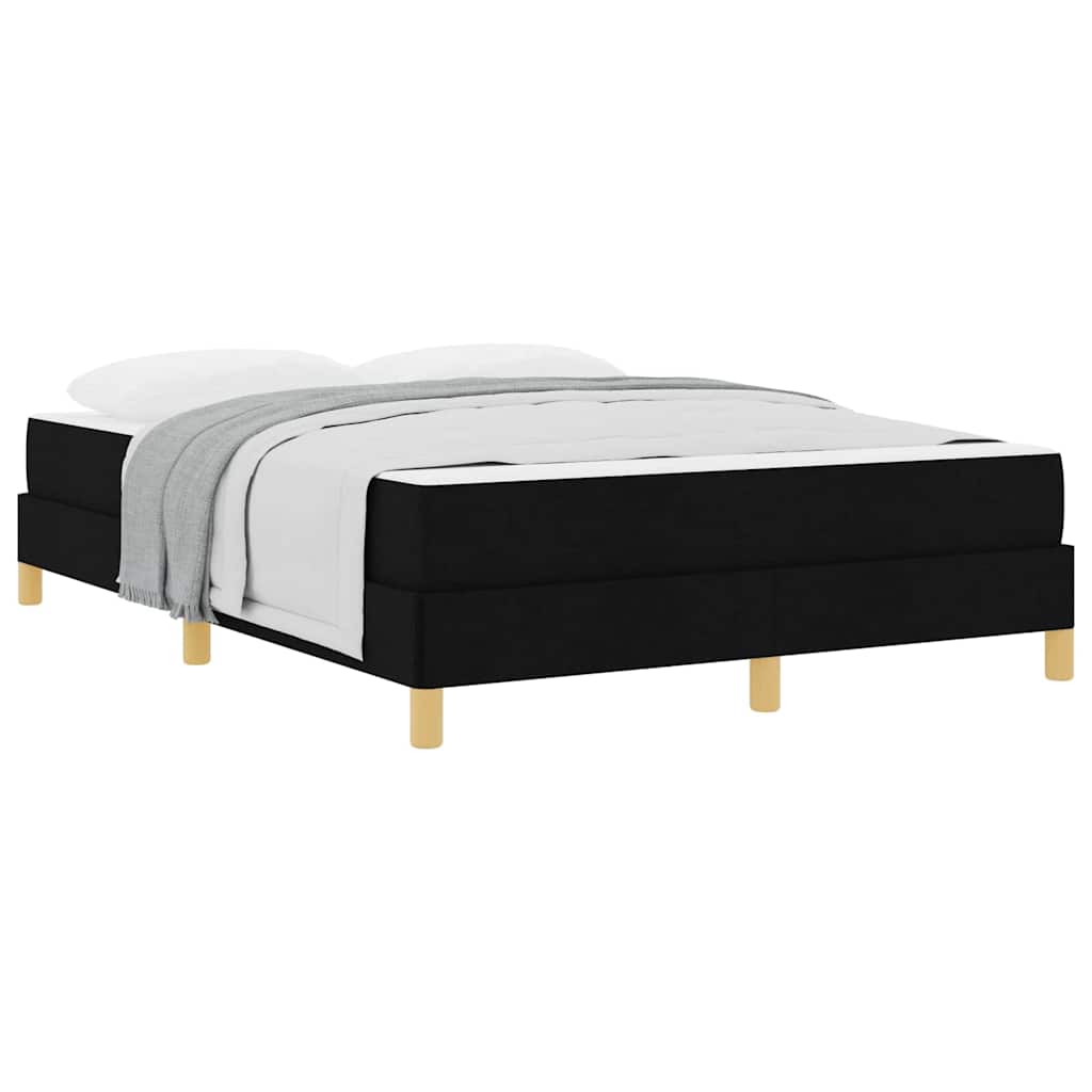 Boxspring bed Zwart, Bruin 160 x 200 cm Stof, Engineered Hout