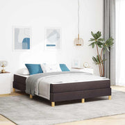 Box spring bed with mattress Dark brown 160 x 200 cm Fabric
