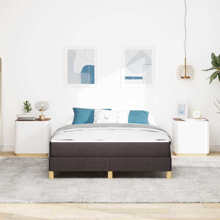 Boxspring bed Bruin 160 x 200 cm Stof, Engineered Hout
