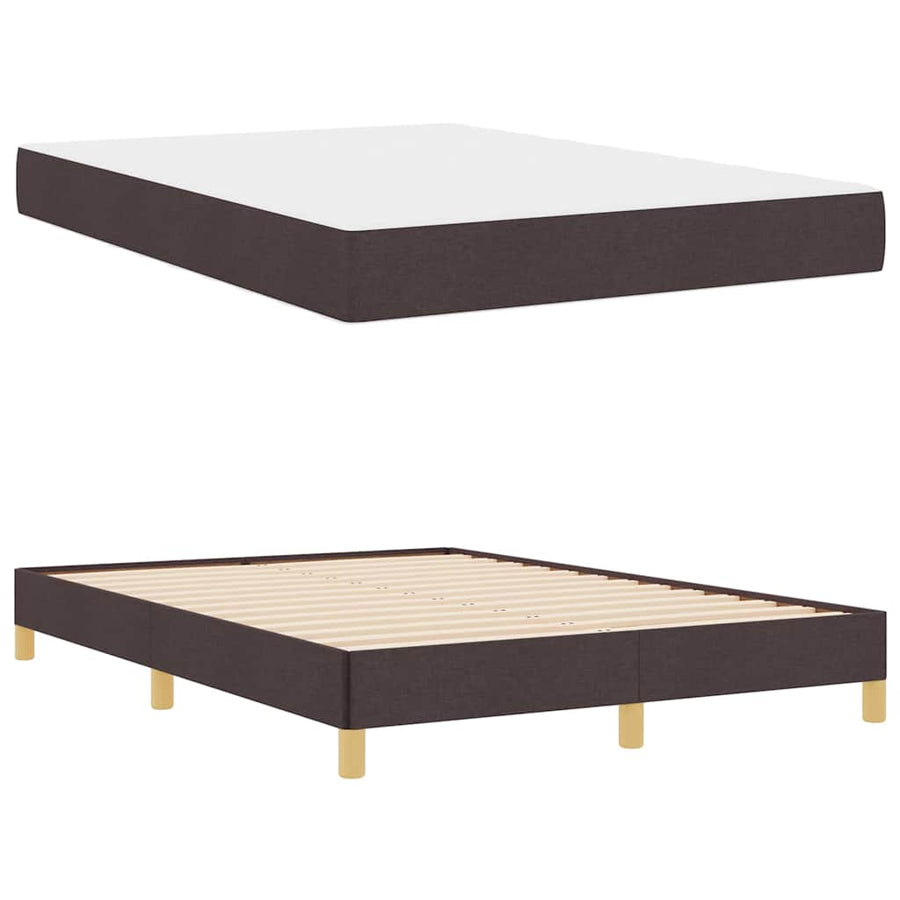 Boxspring bed Bruin 160 x 200 cm Stof, Engineered Hout