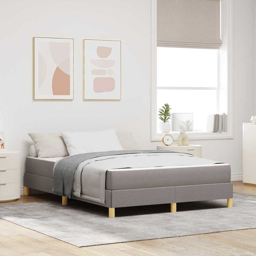 Boxspring bed Taupe, Bruin 160 x 200 cm Stof, Engineered Hout
