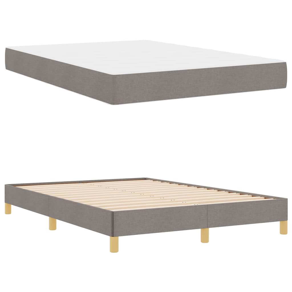 Boxspring bed Taupe, Bruin 160 x 200 cm Stof, Engineered Hout