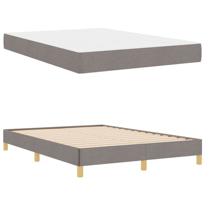 Boxspring bed Taupe, Bruin 160 x 200 cm Stof, Engineered Hout