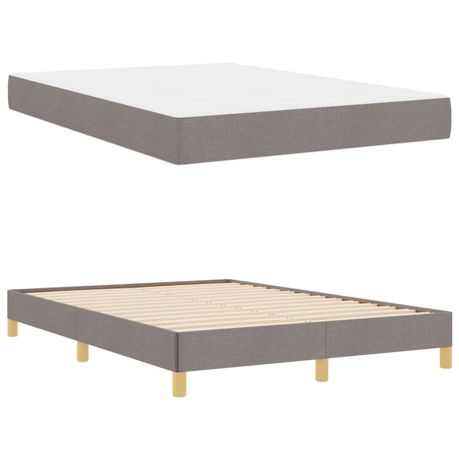 Boxspring bed Taupe, Bruin 160 x 200 cm Stof, Engineered Hout