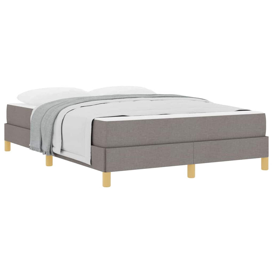 Boxspring bed Taupe, Bruin 160 x 200 cm Stof, Engineered Hout