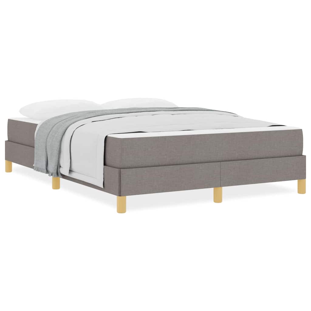 Boxspring bed Taupe, Bruin 160 x 200 cm Stof, Engineered Hout