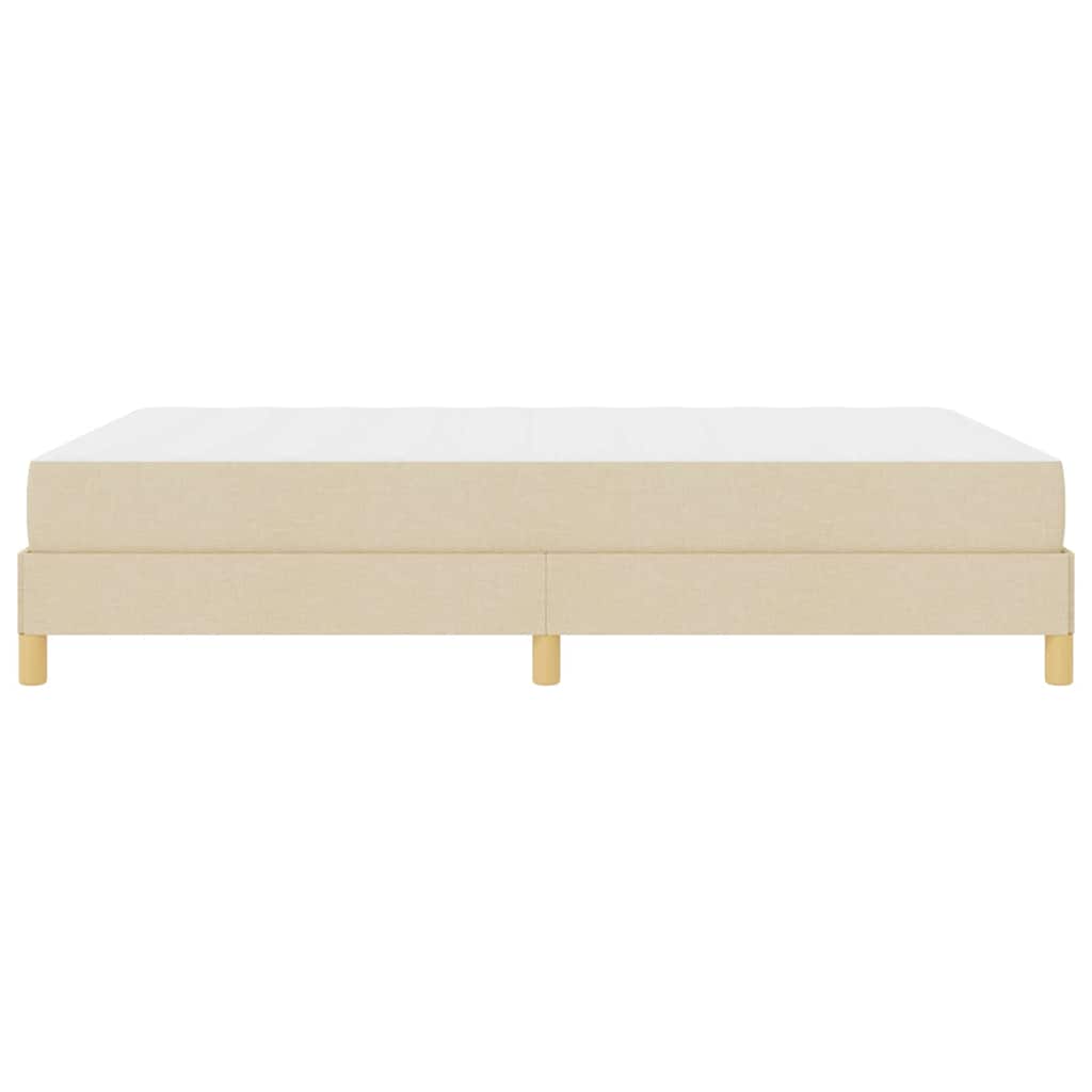 Boxspring bed Crème, Bruin 160 x 200 cm Stof, Engineered Hout