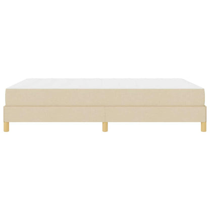 Boxspring bed Crème, Bruin 160 x 200 cm Stof, Engineered Hout