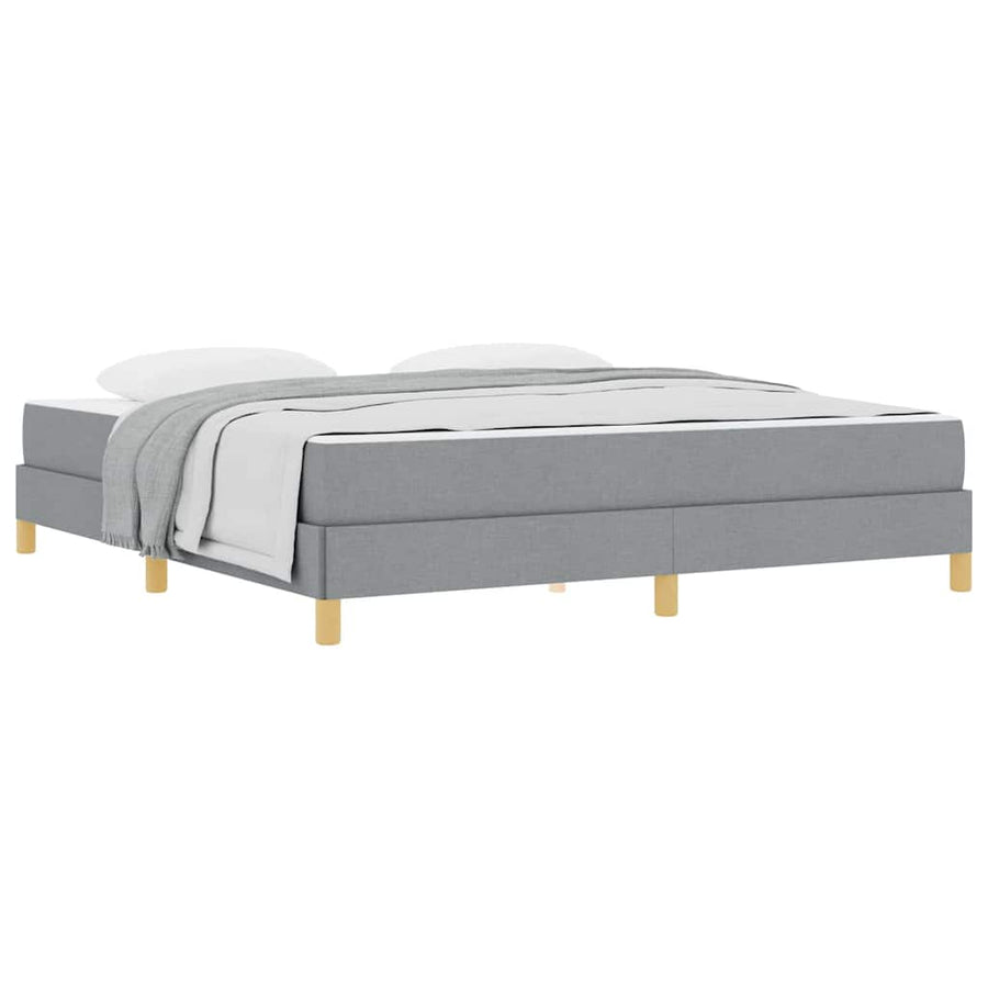 Boxspring bed Taupe, Bruin 180 x 200 cm Stof, Engineered Hout