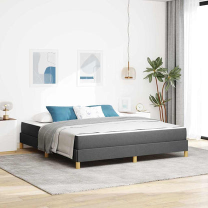 Boxspring bed Taupe, Bruin 180 x 200 cm Stof, Engineered Hout