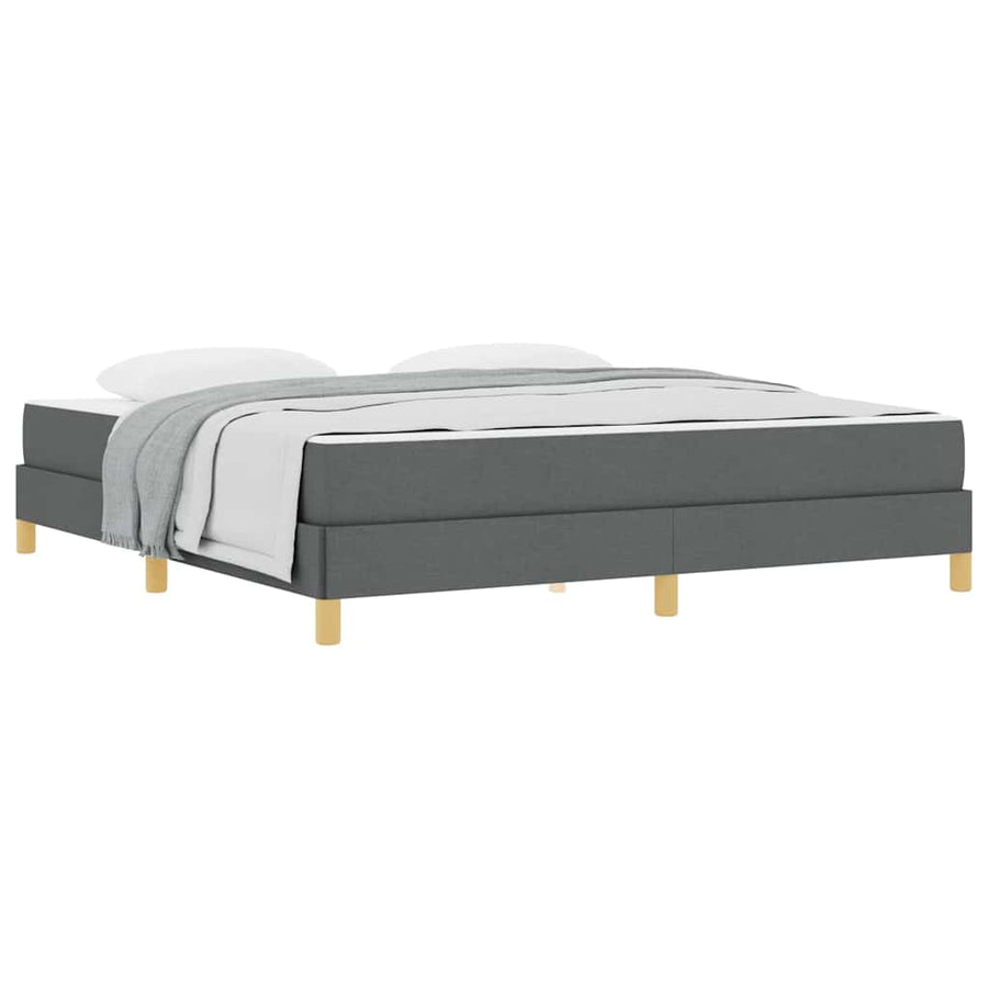Boxspring bed Taupe, Bruin 180 x 200 cm Stof, Engineered Hout