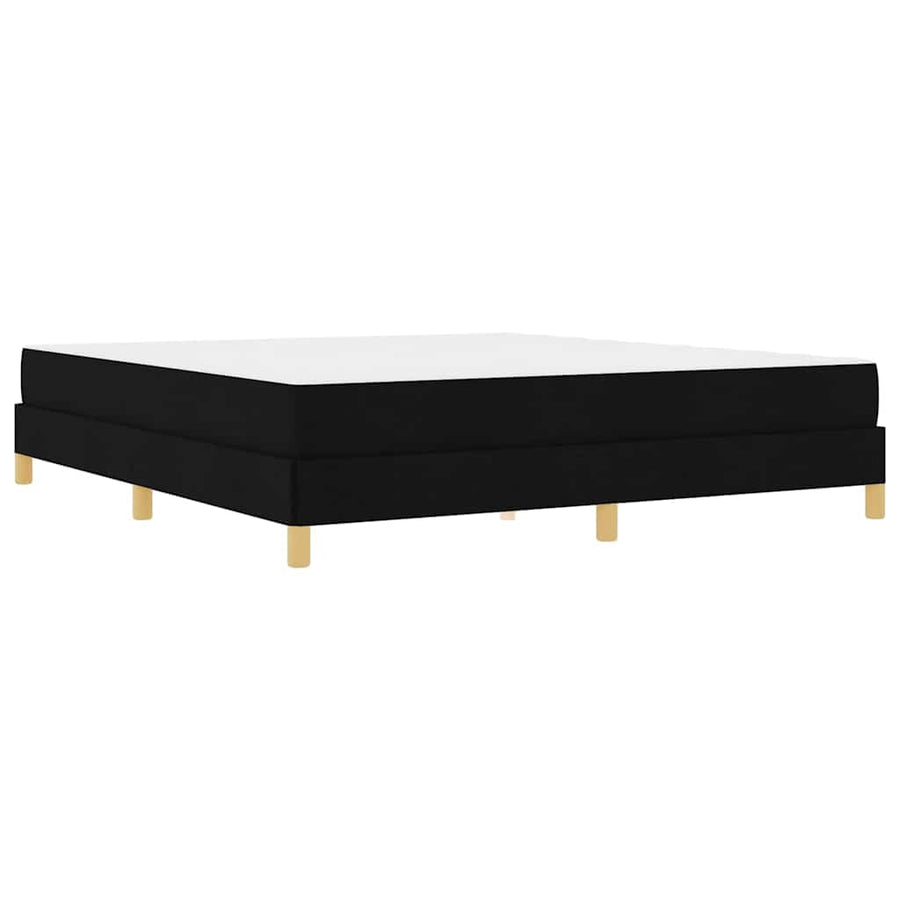 Boxspring bed Zwart, Bruin 180 x 200 cm Stof, Engineered Hout