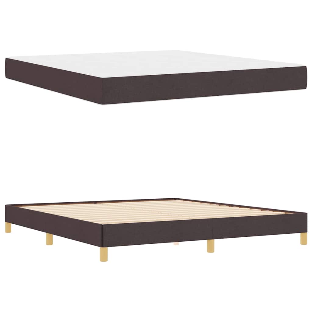 Boxspring bed Bruin 180 x 200 cm Stof, Engineered Hout