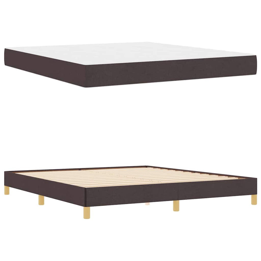 Boxspring bed Bruin 180 x 200 cm Stof, Engineered Hout