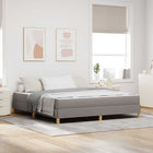 Fabric Box Spring Bed with Mattress Taupe 180 x 200 cm