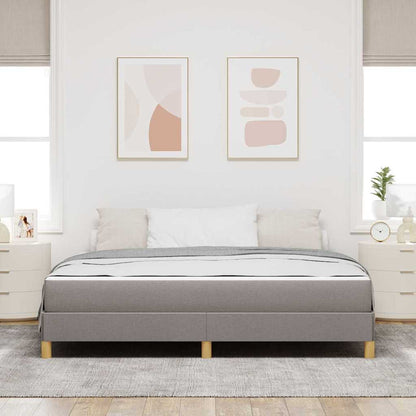 Boxspring bed Taupe, Bruin 180 x 200 cm Stof, Engineered Hout