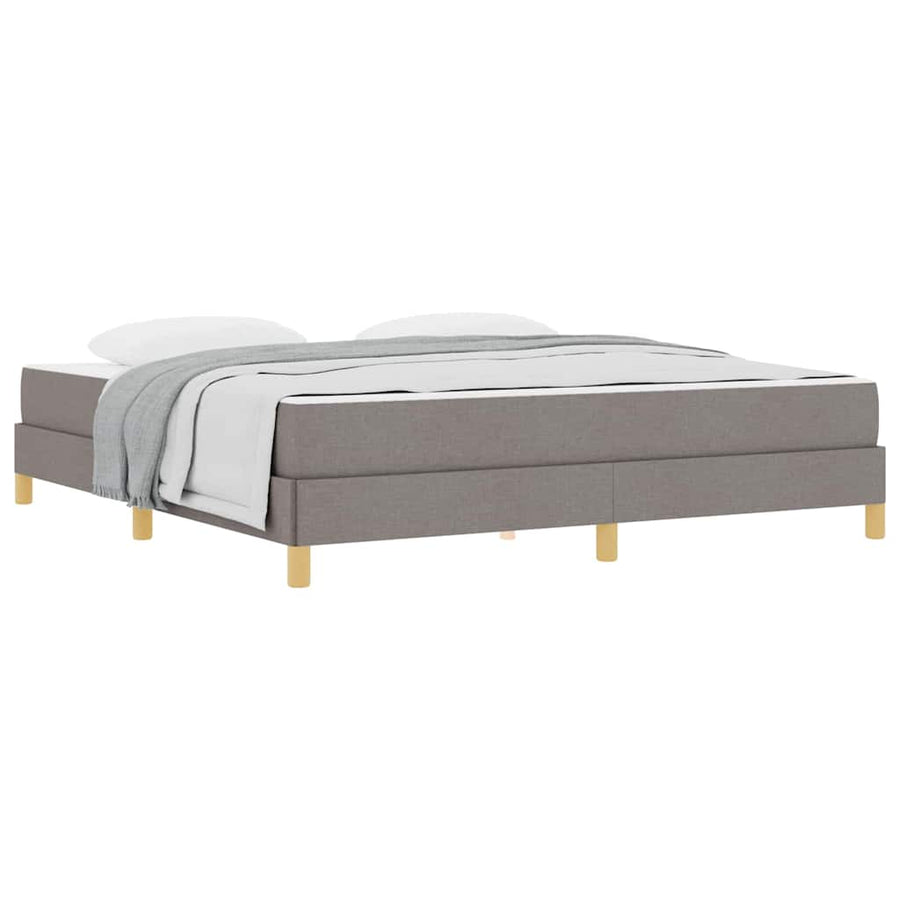 Boxspring bed Taupe, Bruin 180 x 200 cm Stof, Engineered Hout