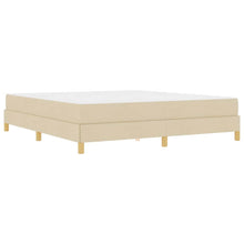 Boxspring bed Crème, Bruin 180 x 200 cm Stof, Engineered Hout