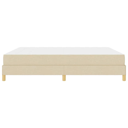 Boxspring bed Crème, Bruin 180 x 200 cm Stof, Engineered Hout