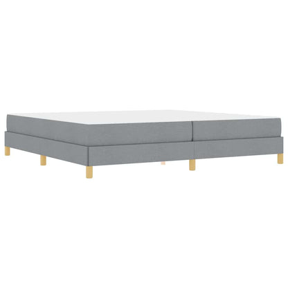 Boxspring bed Taupe, Bruin 200 x 200 cm Stof, Engineered Hout