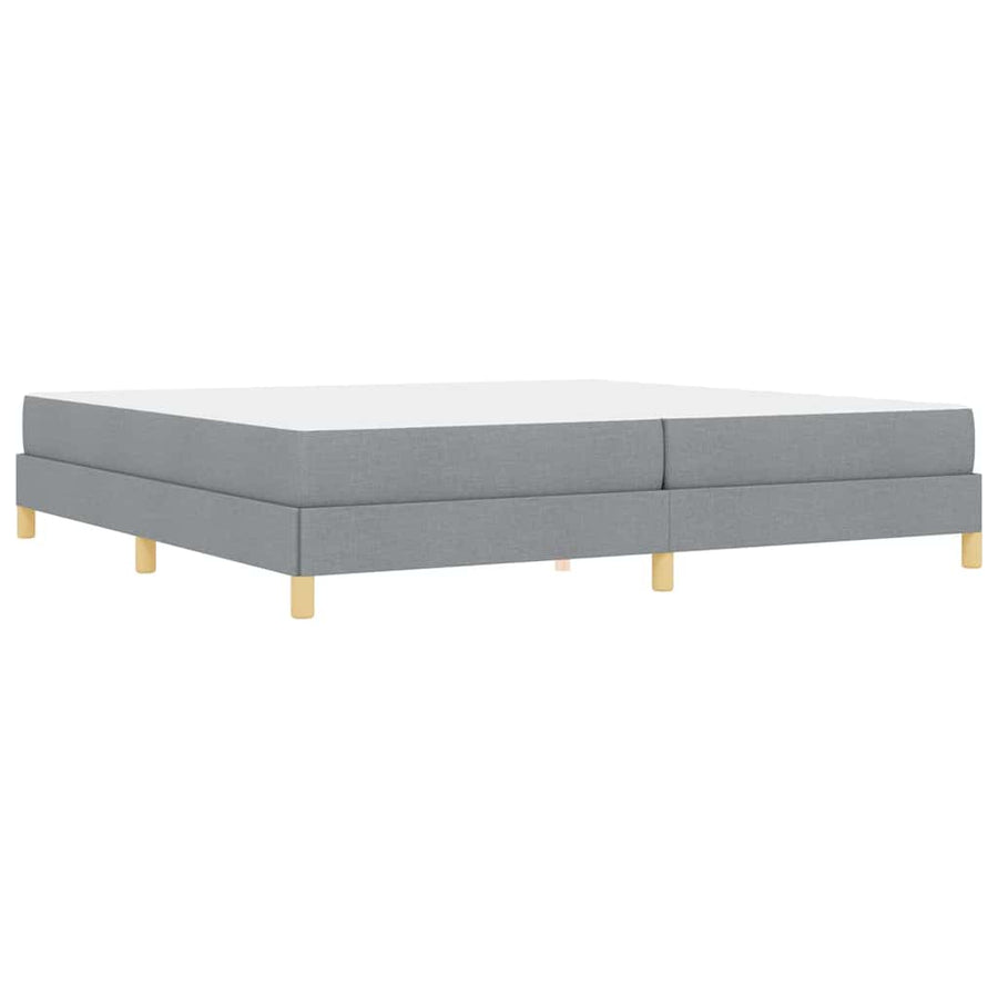 Boxspring bed Taupe, Bruin 200 x 200 cm Stof, Engineered Hout