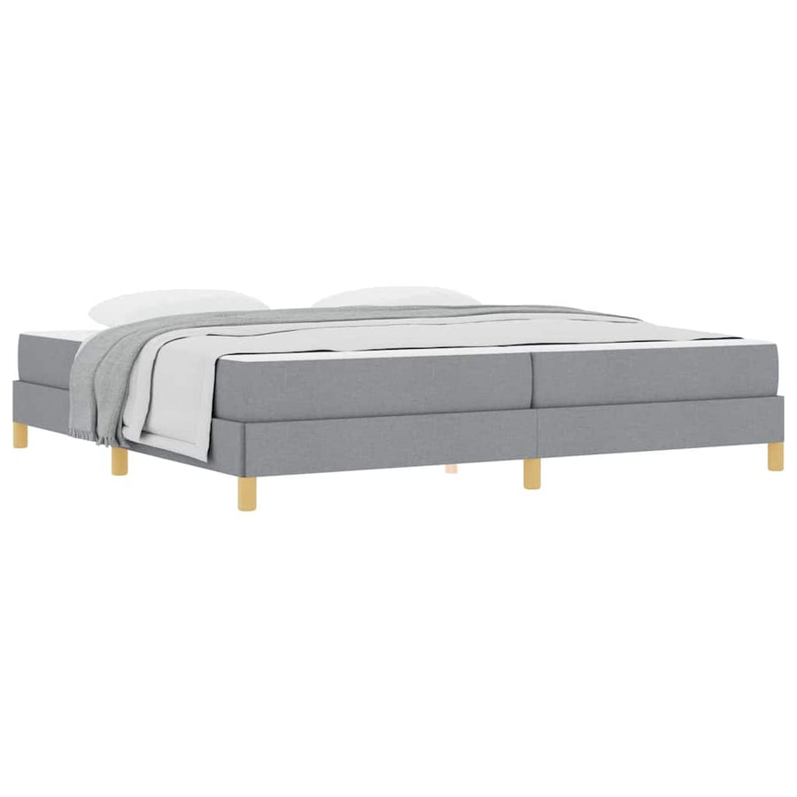 Boxspring bed Taupe, Bruin 200 x 200 cm Stof, Engineered Hout
