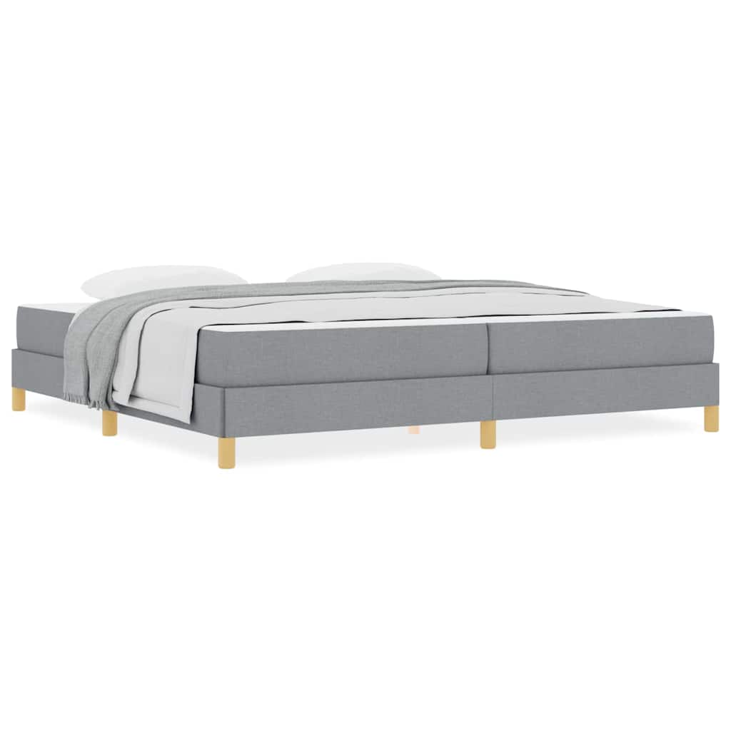 Boxspring bed Taupe, Bruin 200 x 200 cm Stof, Engineered Hout