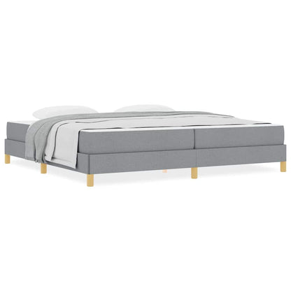 Boxspring bed Taupe, Bruin 200 x 200 cm Stof, Engineered Hout
