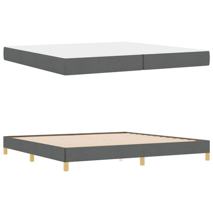 Boxspring bed Taupe, Bruin 200 x 200 cm Stof, Engineered Hout