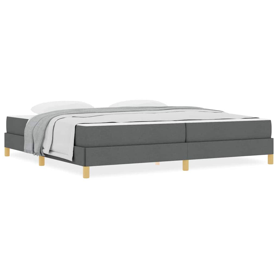 Boxspring bed Taupe, Bruin 200 x 200 cm Stof, Engineered Hout