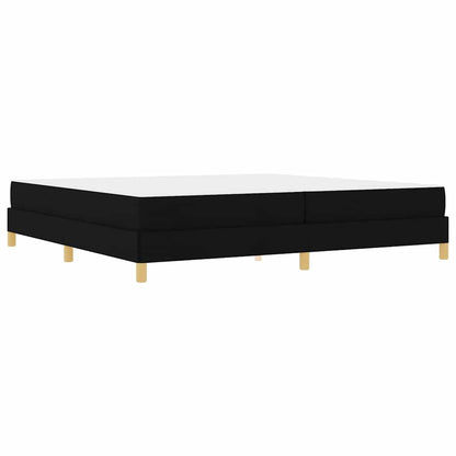 Boxspring bed Zwart, Bruin 200 x 200 cm Stof, Engineered Hout