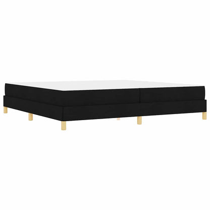 Boxspring bed Zwart, Bruin 200 x 200 cm Stof, Engineered Hout