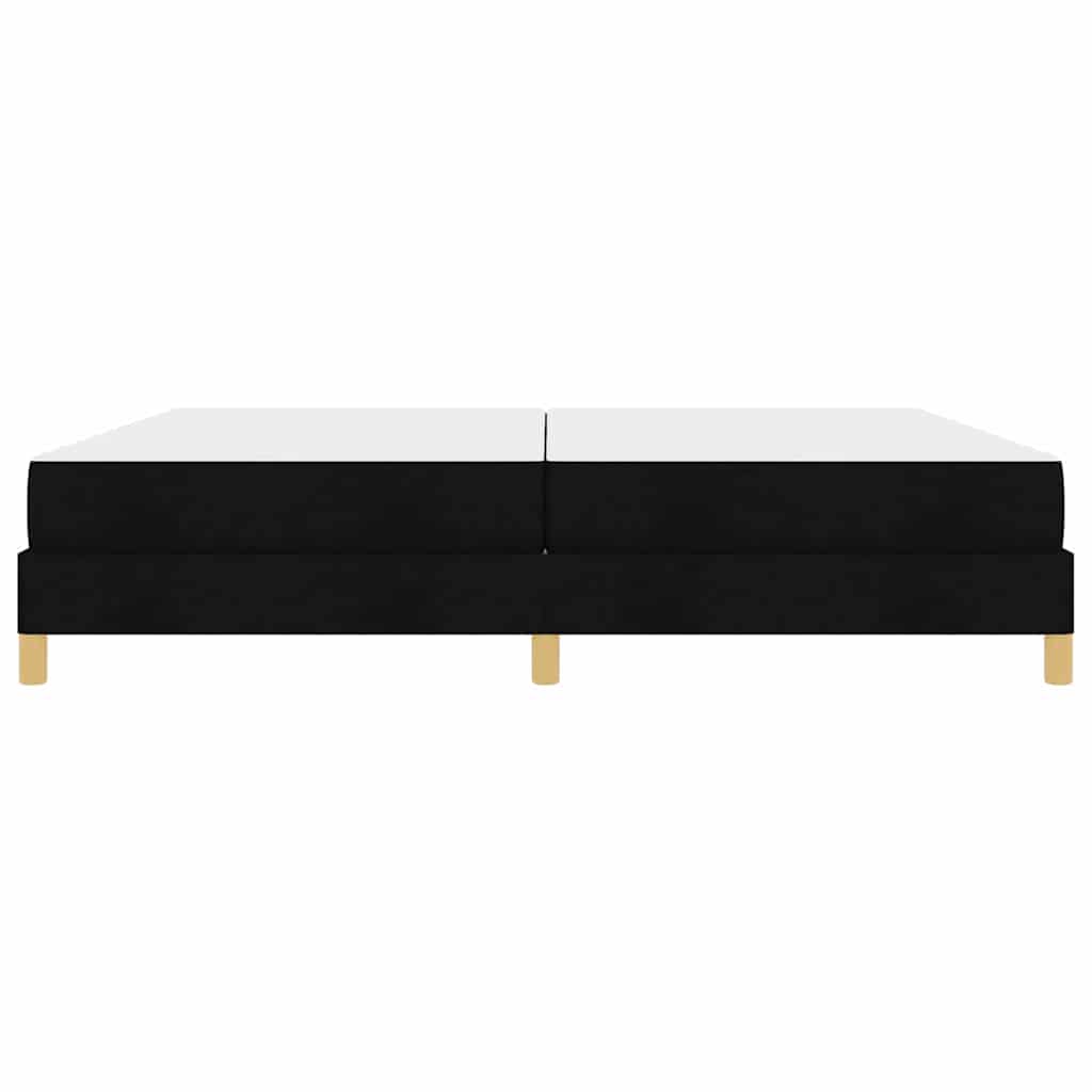 Boxspring bed Zwart, Bruin 200 x 200 cm Stof, Engineered Hout