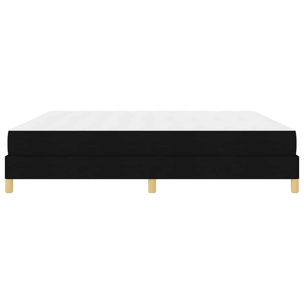 Boxspring bed Zwart, Bruin 200 x 200 cm Stof, Engineered Hout