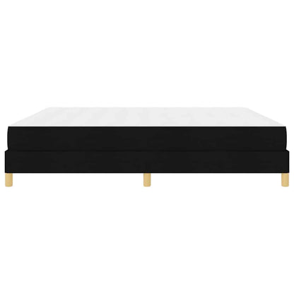 Boxspring bed Zwart, Bruin 200 x 200 cm Stof, Engineered Hout