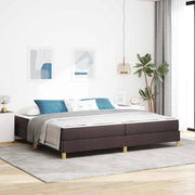 Boxspringbed 200x200 cm bruin engineered hout