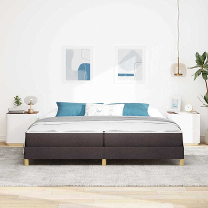 Boxspring bed Bruin 200 x 200 cm Stof, Engineered Hout