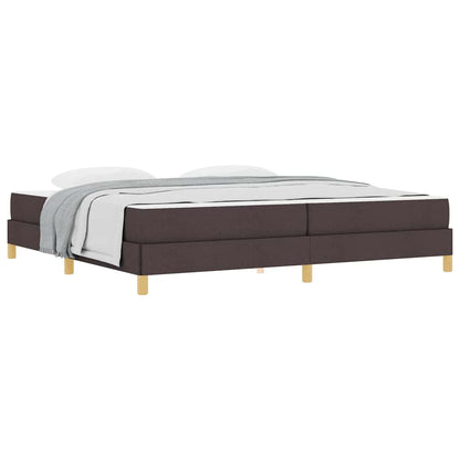 Boxspring bed Bruin 200 x 200 cm Stof, Engineered Hout