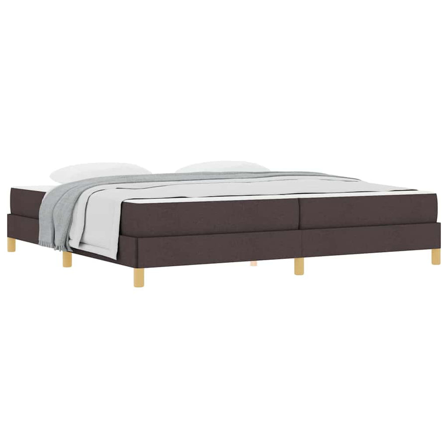 Boxspring bed Bruin 200 x 200 cm Stof, Engineered Hout
