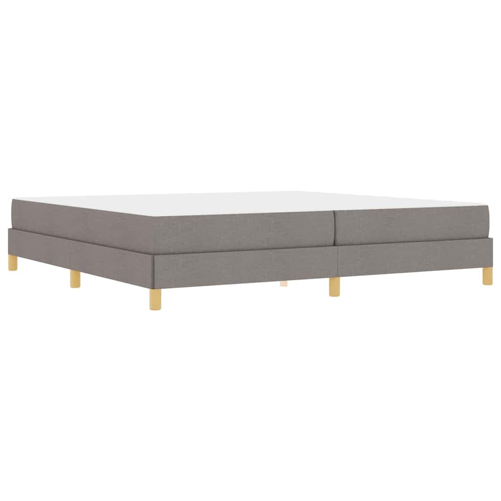 Boxspring bed Taupe, Bruin 200 x 200 cm Stof, Engineered Hout