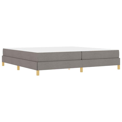 Boxspring bed Taupe, Bruin 200 x 200 cm Stof, Engineered Hout
