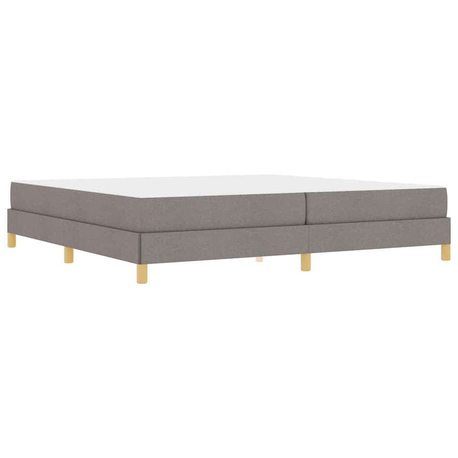 Boxspring bed Taupe, Bruin 200 x 200 cm Stof, Engineered Hout